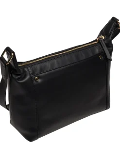 Sofia' Black Leather Cross Body Bag