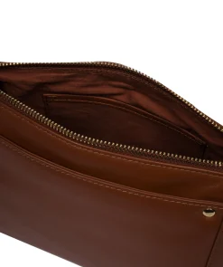 Sofia' Caramel Leather Cross Body Bag
