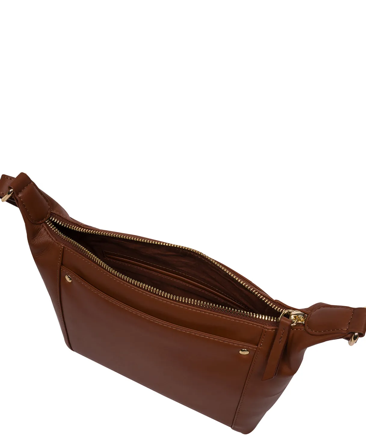 Sofia' Caramel Leather Cross Body Bag