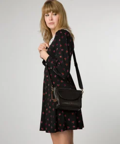 Sonnet' Black Leather Cross Body Bag