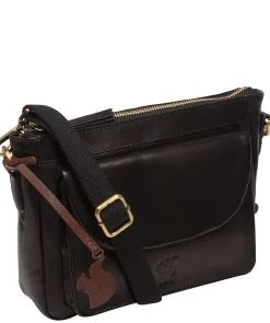 Sonnet' Black Leather Cross Body Bag