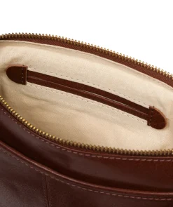 Sonnet' Conker Brown Leather Cross Body Bag