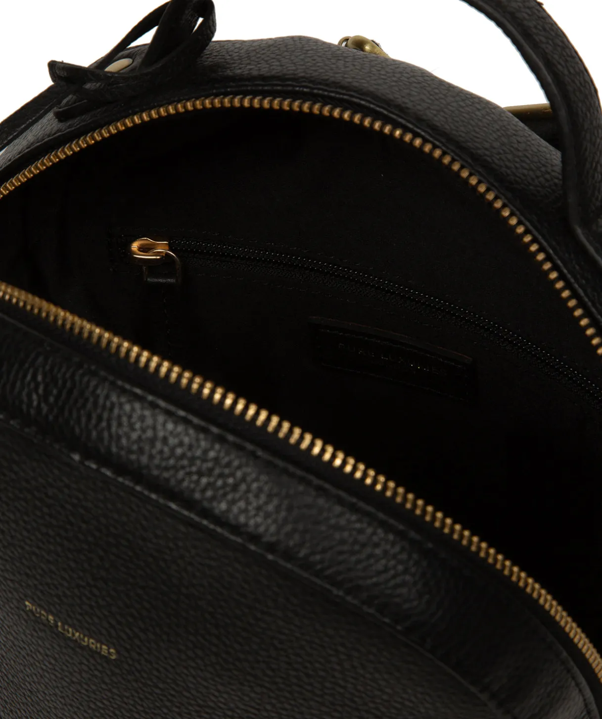 Sophia' Black Leather Backpack
