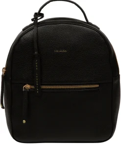 Sophia' Black Leather Backpack