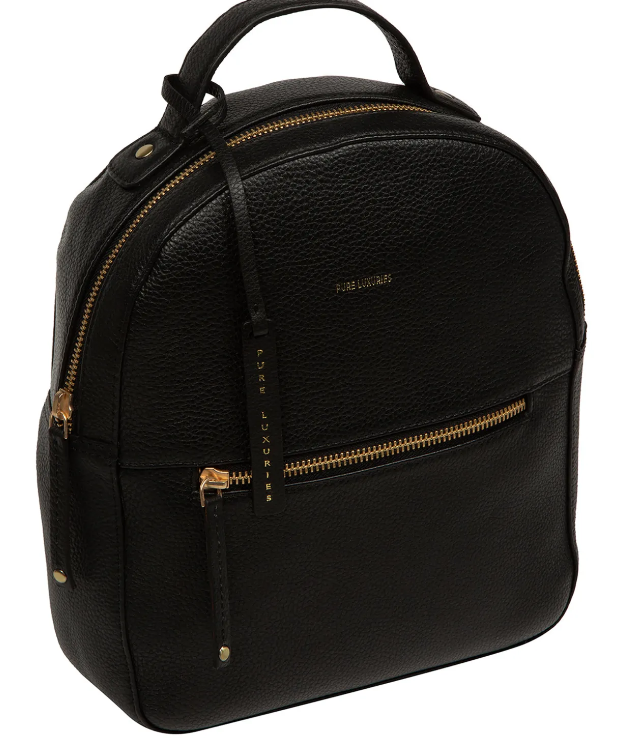 Sophia' Black Leather Backpack