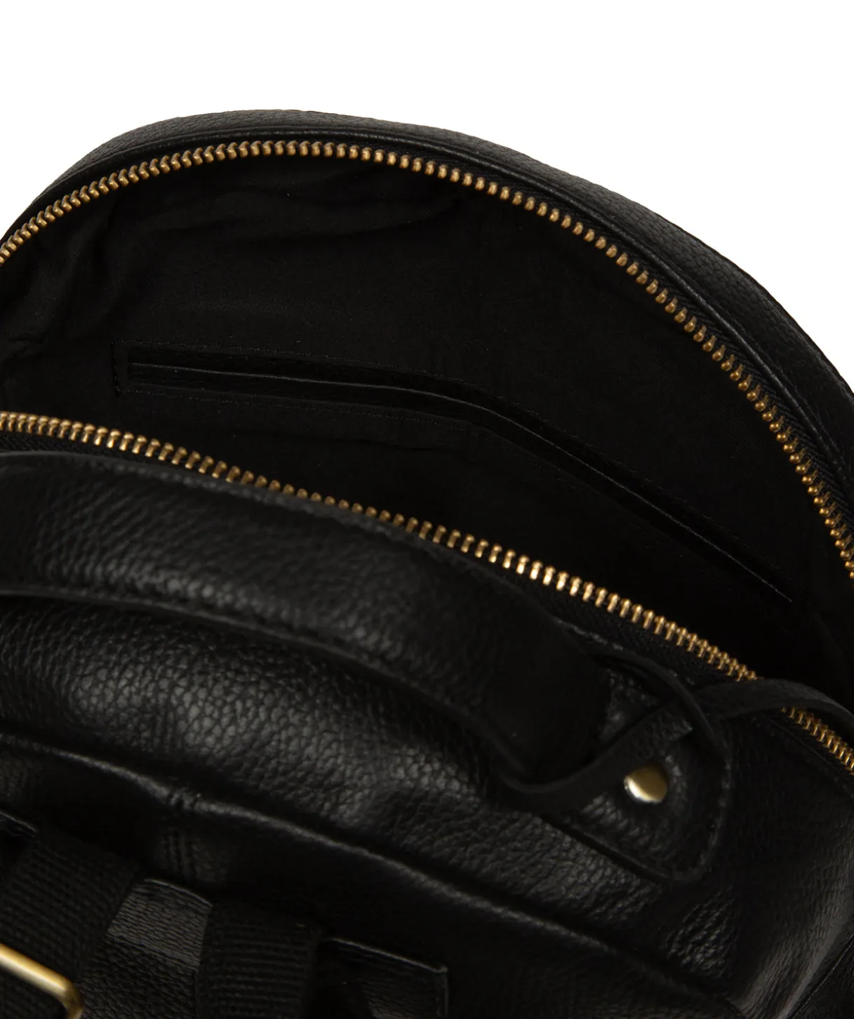Sophia' Black Leather Backpack