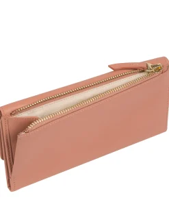 Sugar' Misty Rose Leather Tri-Fold Purse