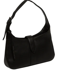 Suki' Black Leather Evening Bag