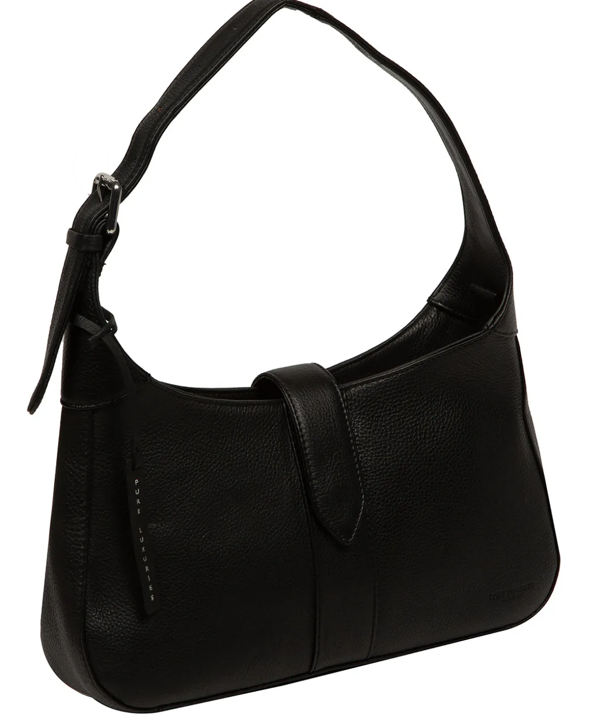 Suki' Black Leather Evening Bag
