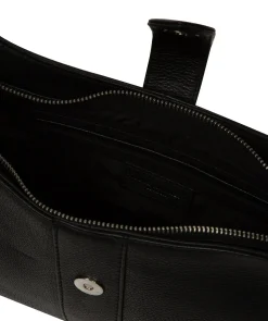 Suki' Black Leather Evening Bag