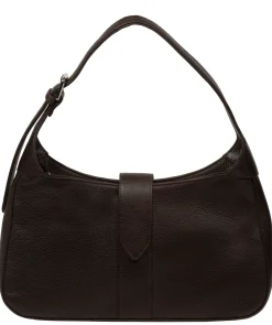 Suki' Espresso Leather Evening Bag