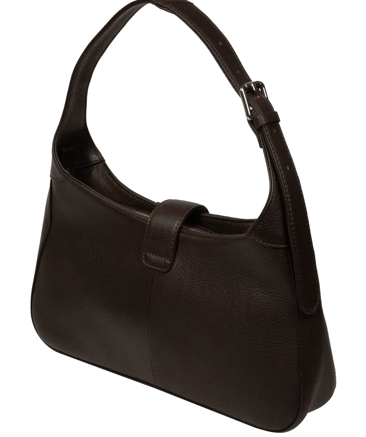 Suki' Espresso Leather Evening Bag