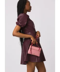 Sweetie' Blush & Orchid Leather Cross Body Bag