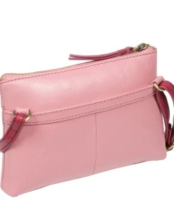 Sweetie' Blush & Orchid Leather Cross Body Bag