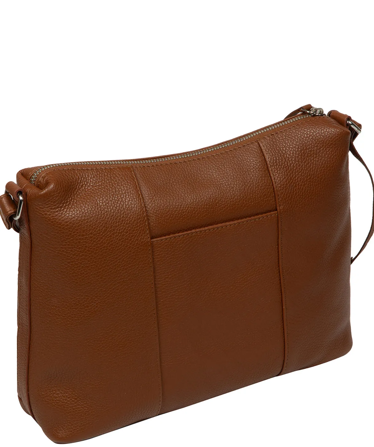Sylvie' Rich Tan Leather Shoulder Bag