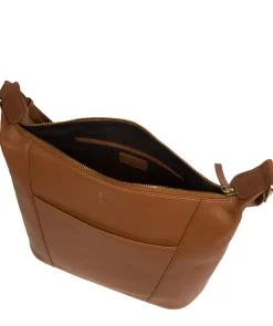 Talisha' Tan Leather Shoulder Bag