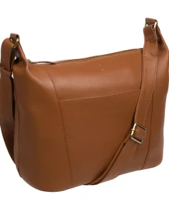 Talisha' Tan Leather Shoulder Bag