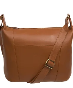 Talisha' Tan Leather Shoulder Bag