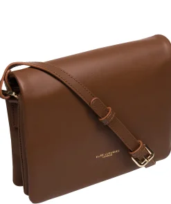 Tammy' Chestnut Leather Cross Body Bag