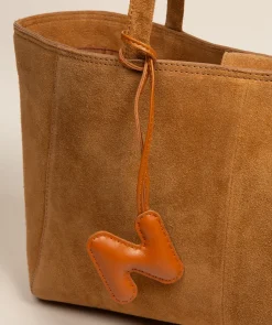 Tan Leather Letter Charm