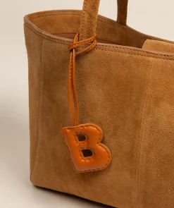 Tan Leather Letter Charm