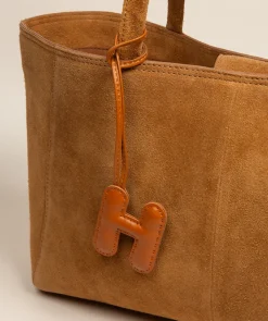 Tan Leather Letter Charm