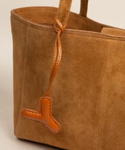 Tan Leather Letter Charm