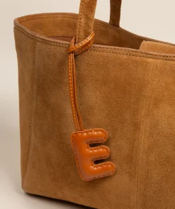 Tan Leather Letter Charm