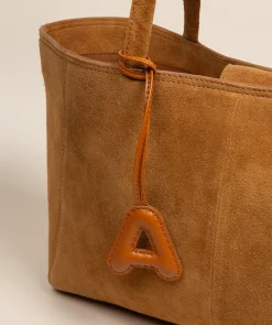Tan Leather Letter Charm