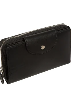 Tara' Black Leather Purse