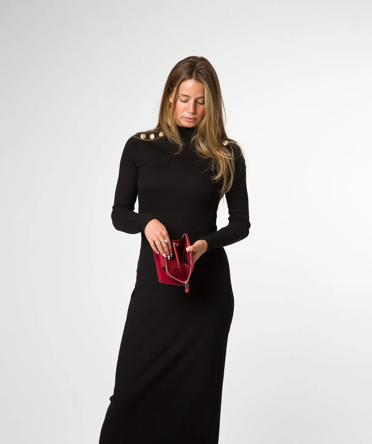 Tara' Red Leather Purse
