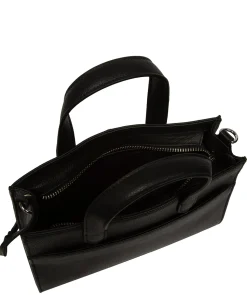 Tatiana' Black Leather Cross Body Mini Grab Bag