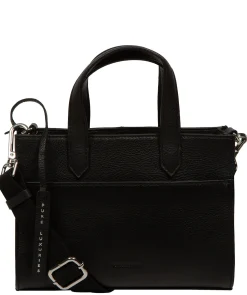 Tatiana' Black Leather Cross Body Mini Grab Bag