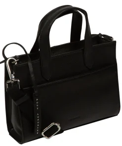 Tatiana' Black Leather Cross Body Mini Grab Bag