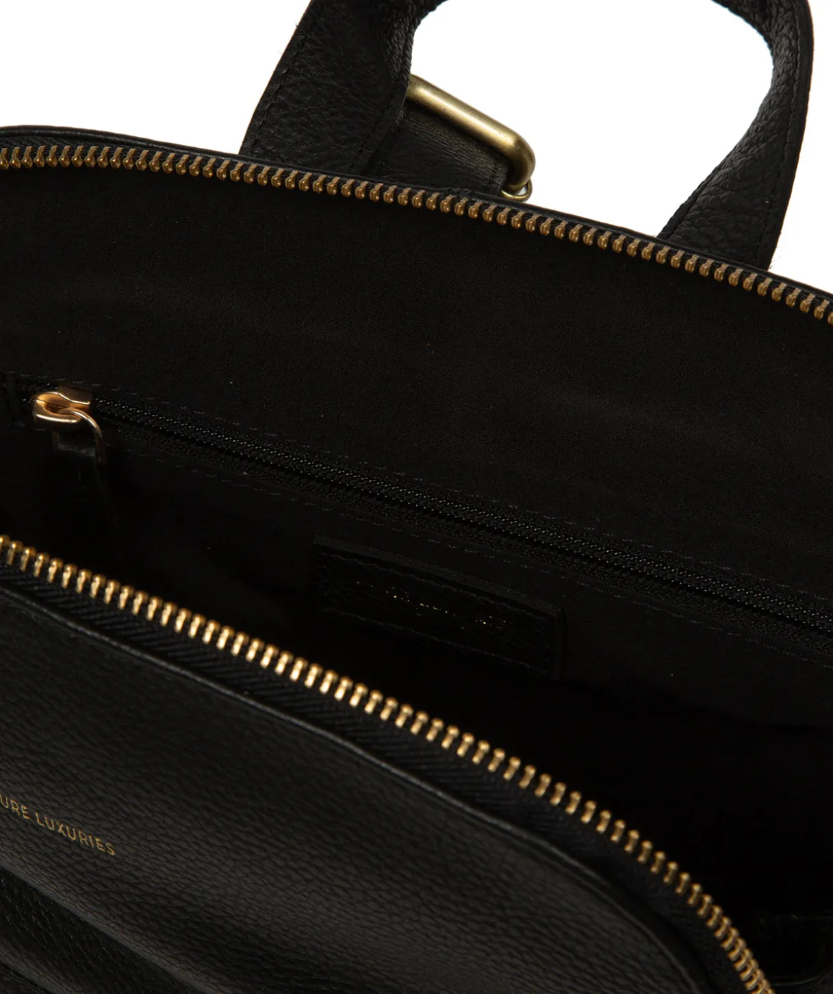 Theodora' Black Leather Backpack