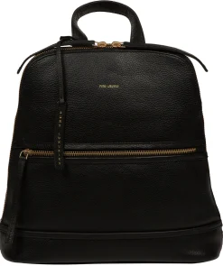 Theodora' Black Leather Backpack