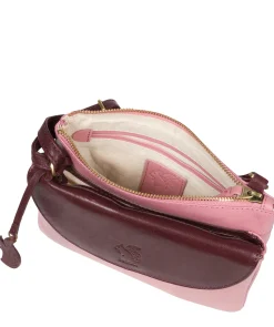 Tillie' Blush & Plum Leather Cross Body Bag