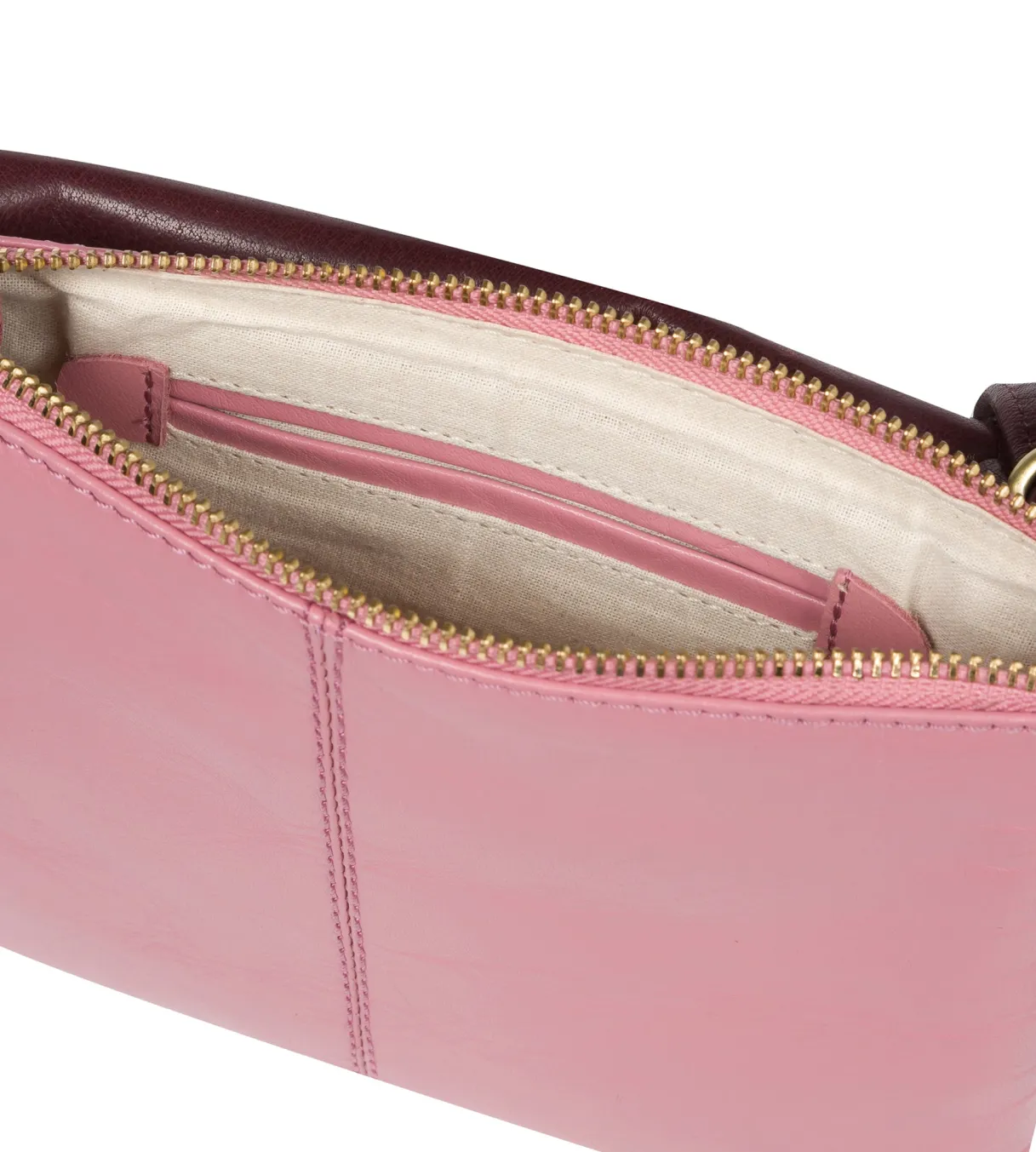 Tillie' Blush & Plum Leather Cross Body Bag