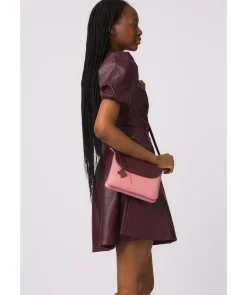 Tillie' Blush & Plum Leather Cross Body Bag