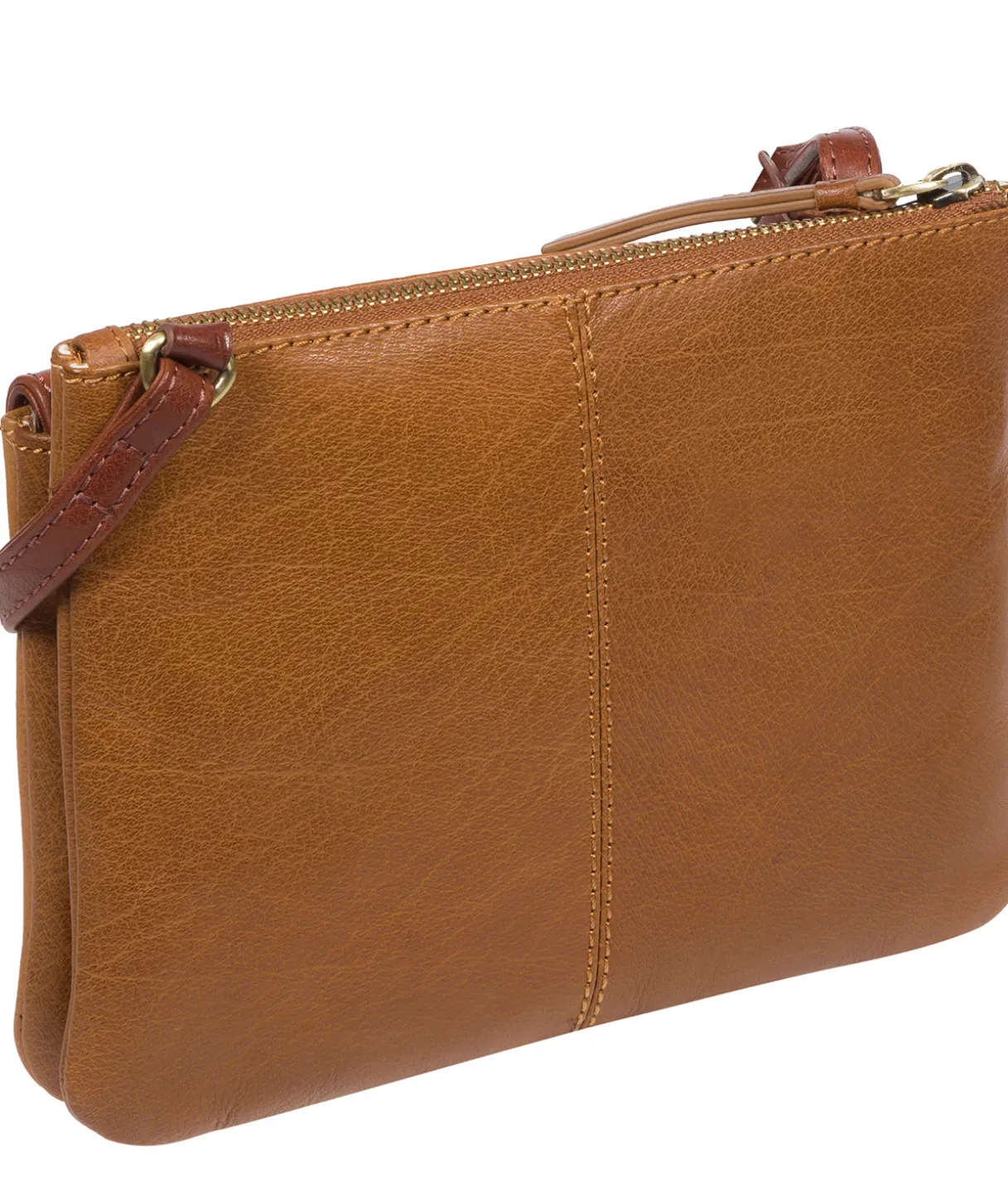 Tillie' Dark Tan & Conker Brown Leather Cross Body Bag