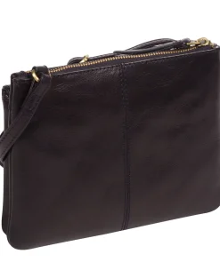 Tillie' Navy Leather Cross Body Bag