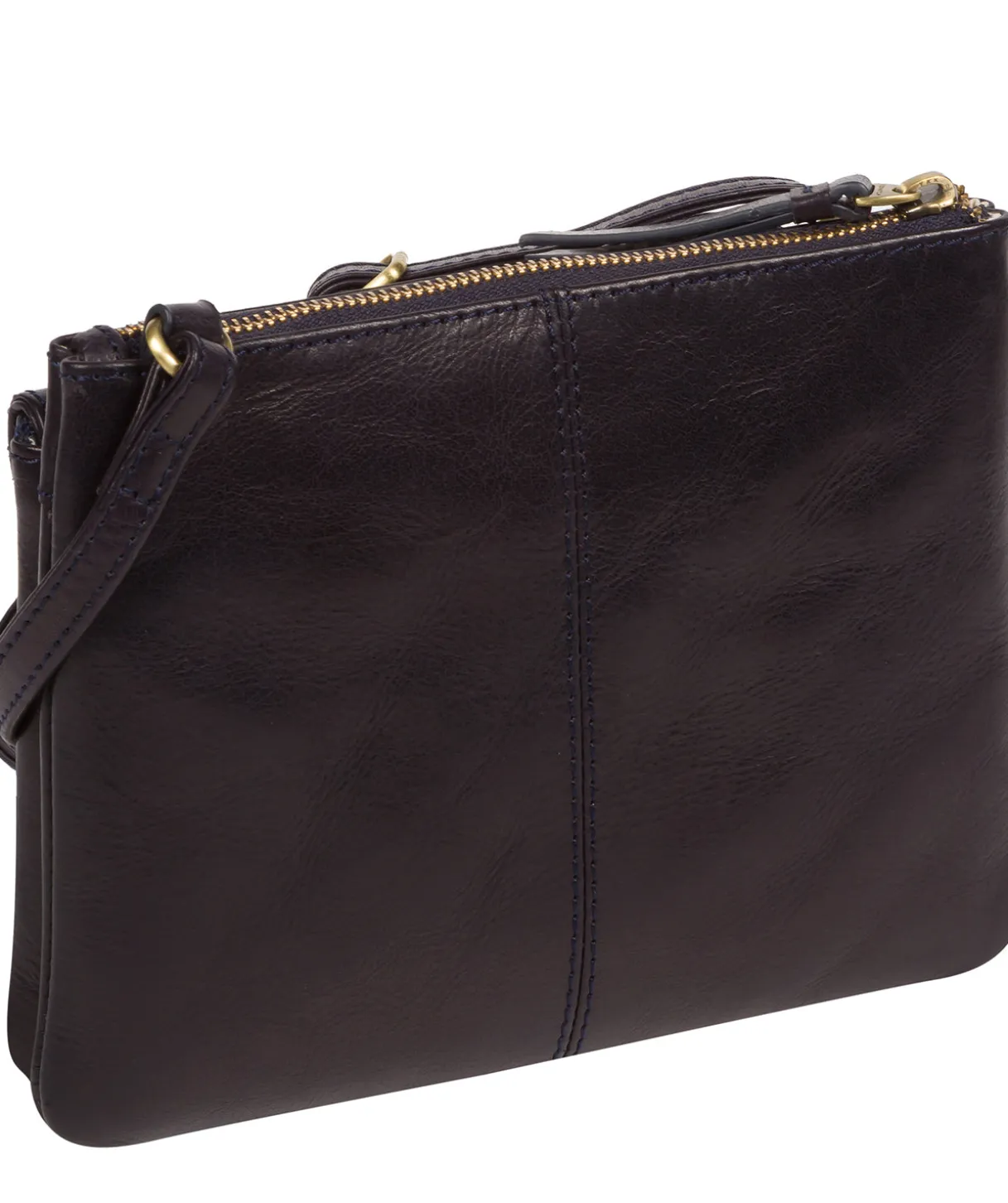 Tillie' Navy Leather Cross Body Bag