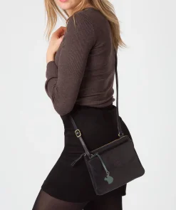 Tillie' Navy Leather Cross Body Bag