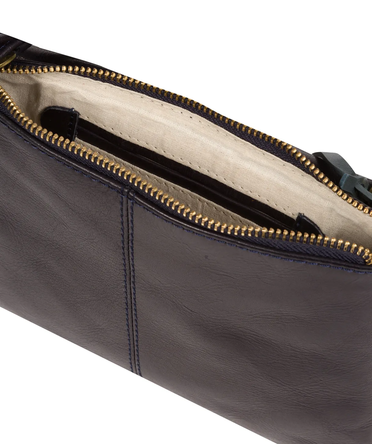 Tillie' Navy Leather Cross Body Bag