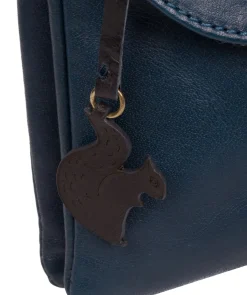 Tillie' Snorkel Blue Leather Cross Body Bag