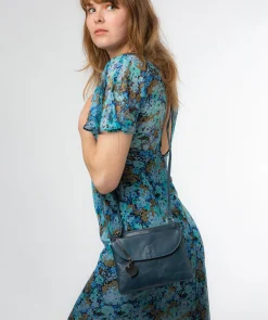 Tillie' Snorkel Blue Leather Cross Body Bag