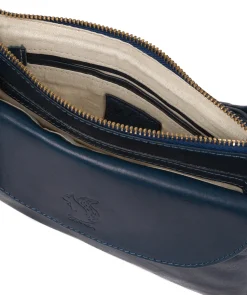Tillie' Snorkel Blue Leather Cross Body Bag