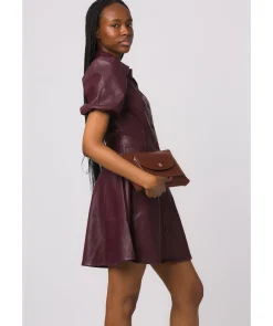 Treasure' Conker Brown Leather Clutch Bag