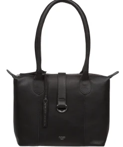 Uma' Black Leather Tote Bag