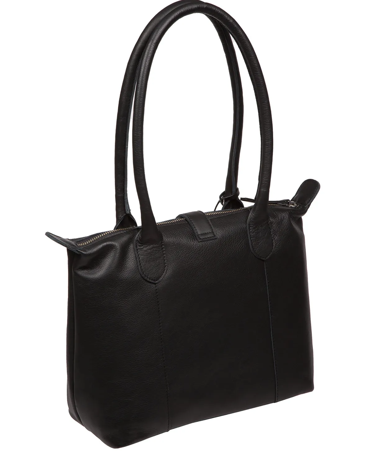 Uma' Black Leather Tote Bag